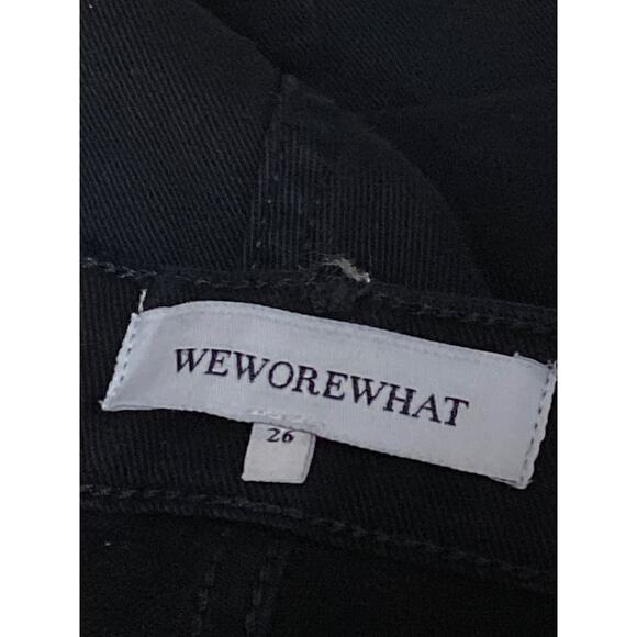WeWoreWhat Women's Black High Waisted Straight Leg Cargo Trousers Pants Size 26 - Picture 4 of 5